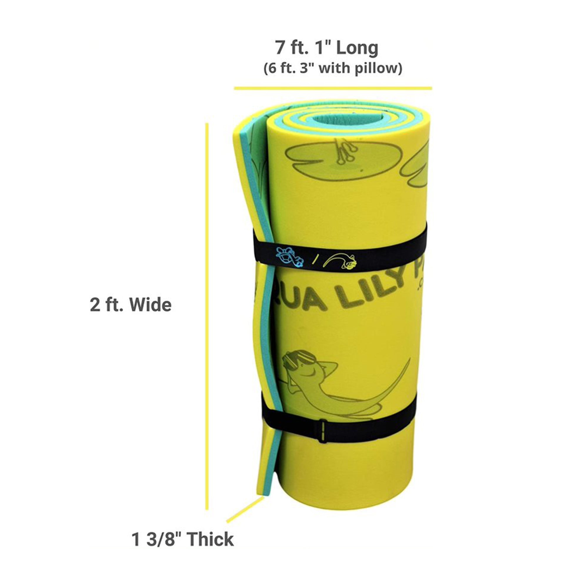 Aqua Lily Pad Tadpole Single Adult Floating Foam Pool Lounger Mat (Used) - VMInnovations