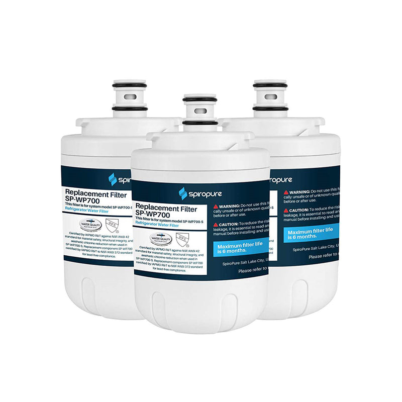 SpiroPure SP-WP700-3PK Certified Refrigerator Water Filter Replacement, 3 Pack