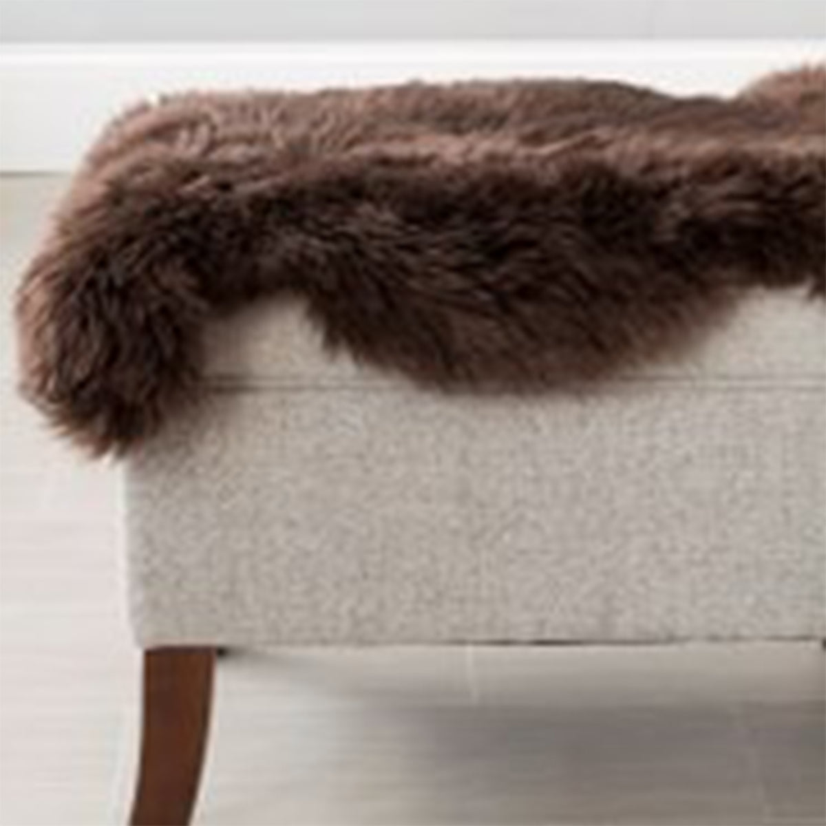 Super Area Rugs Genuine Premium New Zealand Sheepskin Area Throw Rug, Brown - VMInnovations