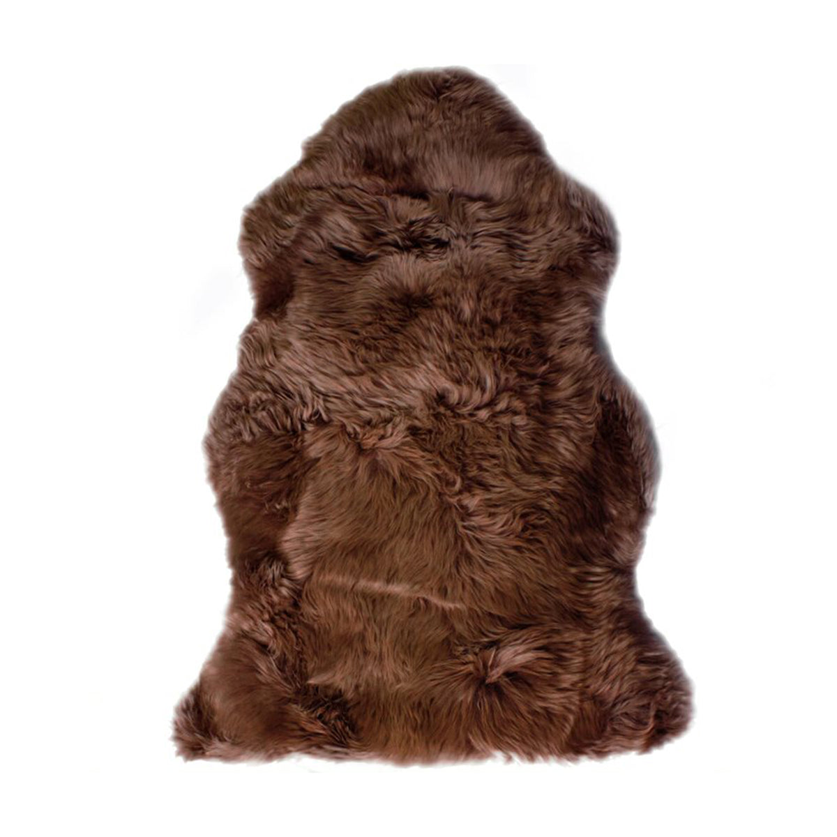 Super Area Rugs Genuine Premium New Zealand Sheepskin Area Throw Rug, Brown - VMInnovations