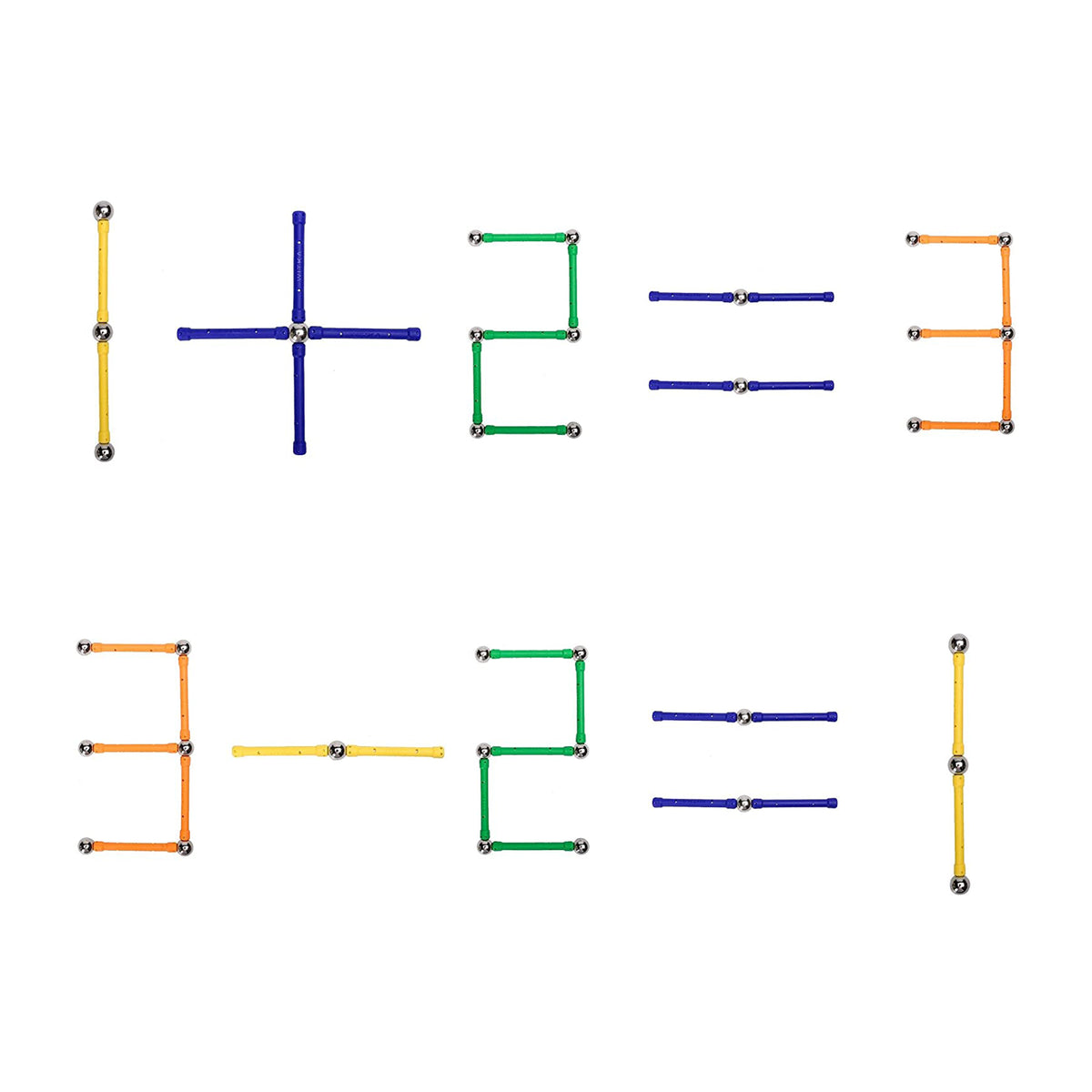 WITKA Magnetic Building Sticks for Spatial Brain Training, 200 Pieces (2 Pack)