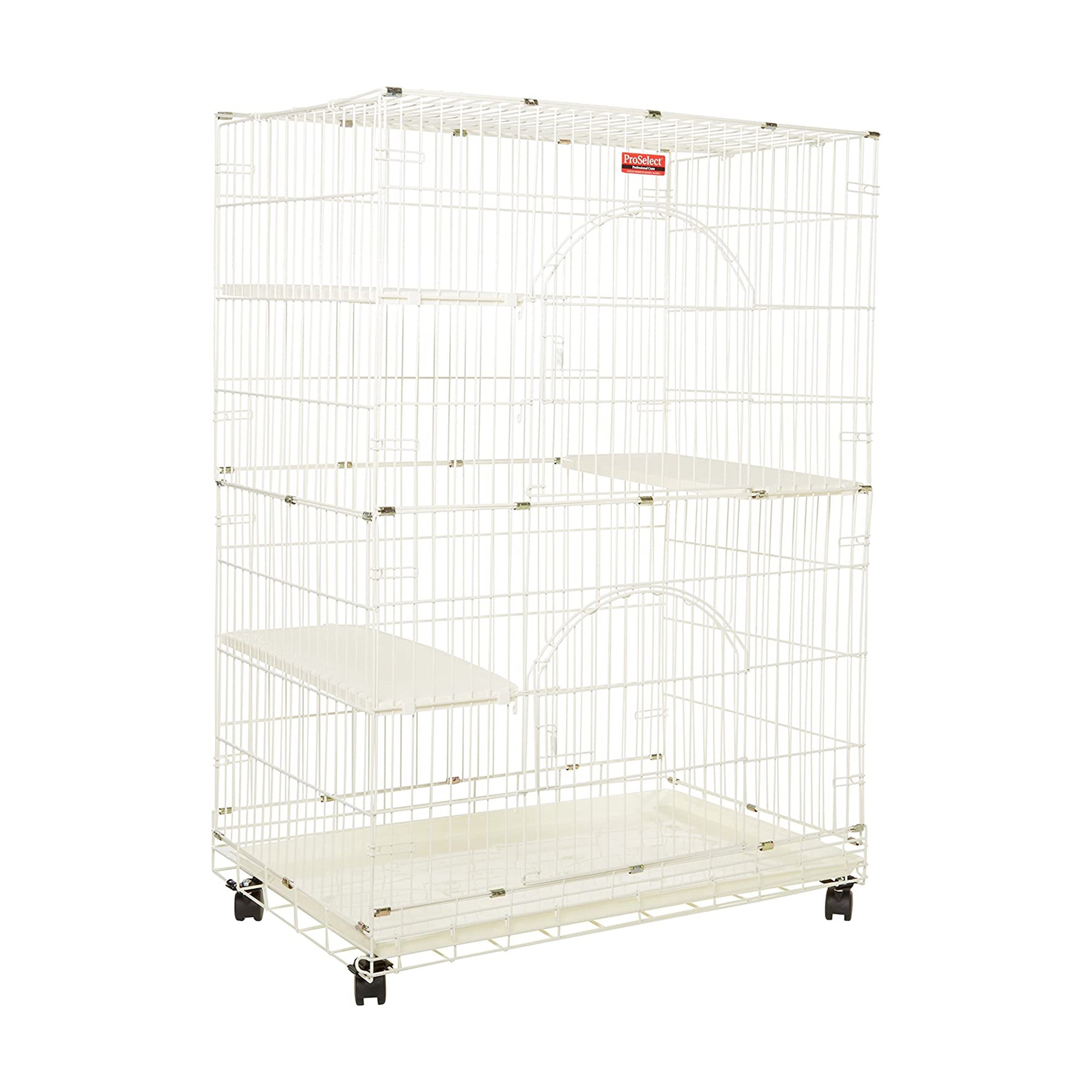 ProSelect 48" Foldable Cat Cage w/ Dual Doors & Adjustable Perches (Open Box)