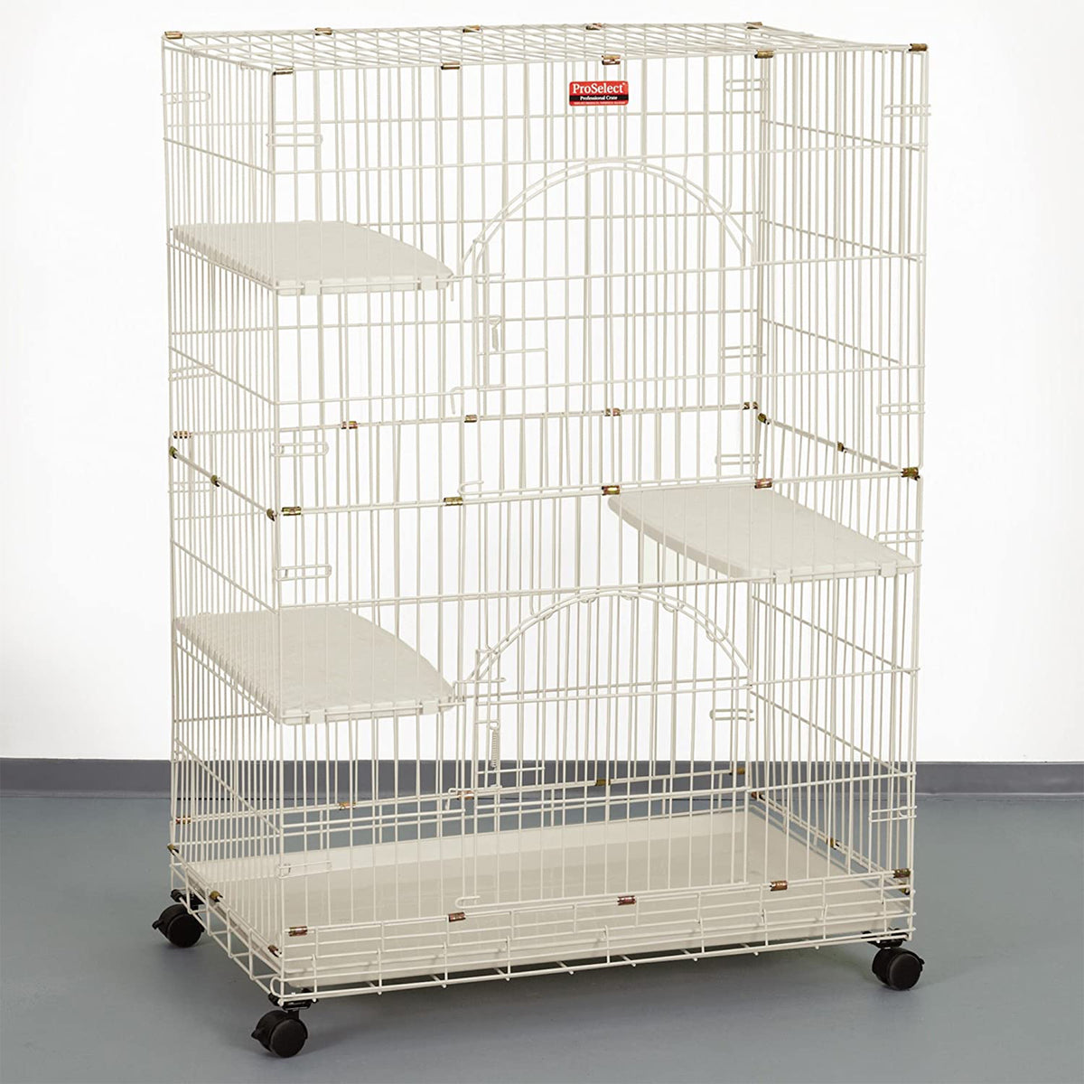 ProSelect 48" Foldable Cat Cage w/ Dual Doors & Adjustable Perches (Open Box)