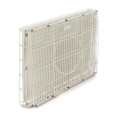 ProSelect 48 Inch Foldable Cat Cage with Dual Doors & Adjustable Perches, White