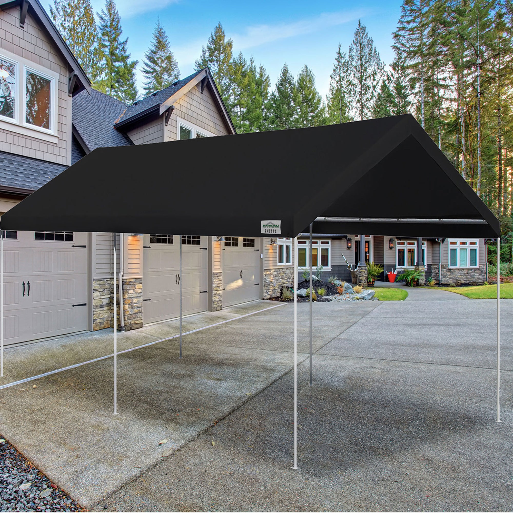 Caravan Canopy Domain 10 x 20' Straight Leg Instant Canopy Tent Set w/Sidewalls - VMInnovations