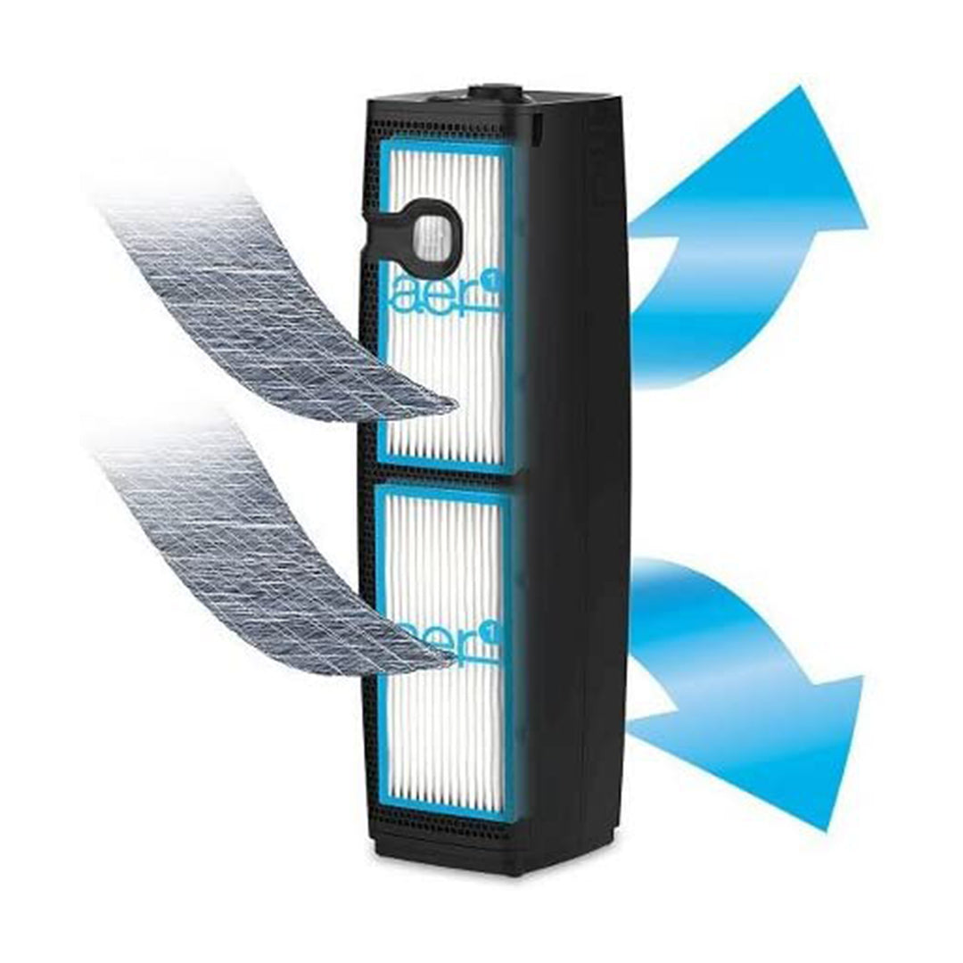 Holmes HAP9425B aer1 Tower HEPA Air Purifier with Ionizer and Filter Window - VMInnovations