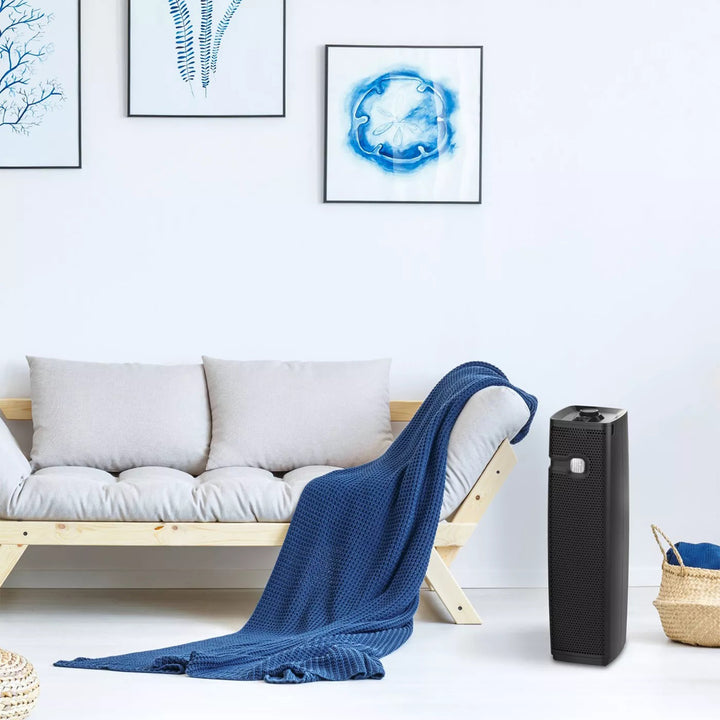 Holmes HAP9425B aer1 Tower HEPA Air Purifier with Ionizer and Filter Window - VMInnovations
