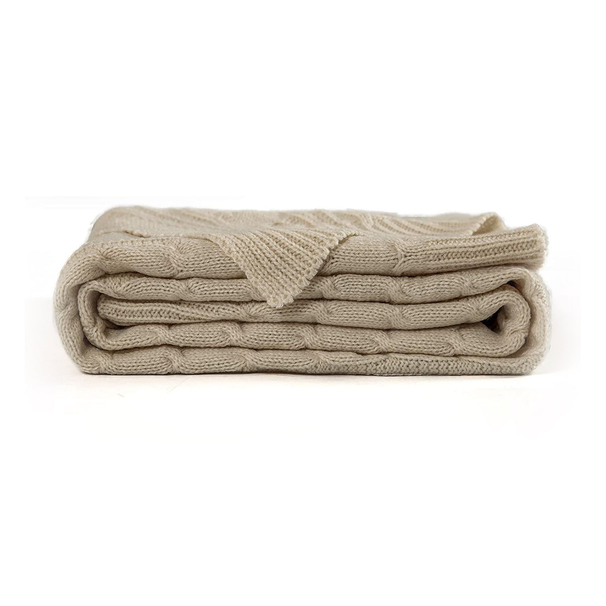 JINCHAN 60 x 50 Inch Lightweight Cable Knit Sweater Style Throw Blanket (Used)