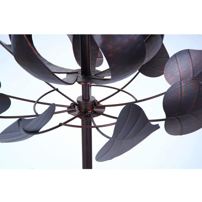 Hourpark OutdoorPinwheel Garden Lawn Yard Art Decor Tulip Wind Spinner, Bronze