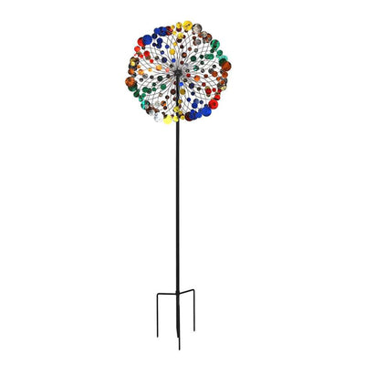 Hourpark Outdoor 75" Colorful 2-Sided Wind Spinner for Yard or Patio(Used)