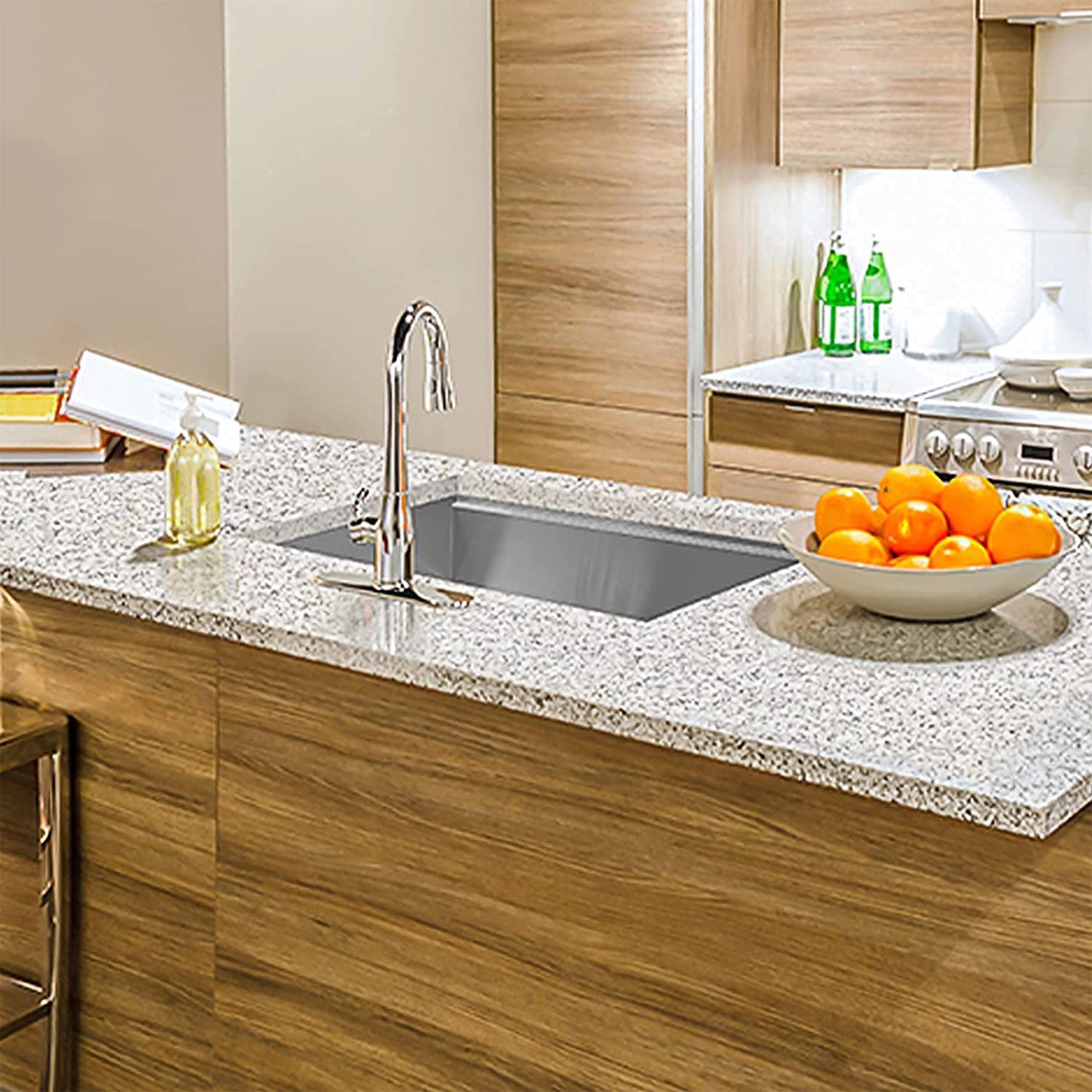 HausinLuck 32 x 19" 18 Gauge Stainless Steel Workstation Ledge Sink Undermount