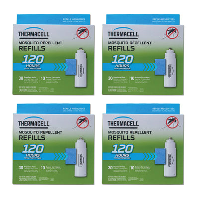Thermacell 120-Hour Mosquito Shield Refills w/ 30 Mats & 10 Cartridges (4 Pack)