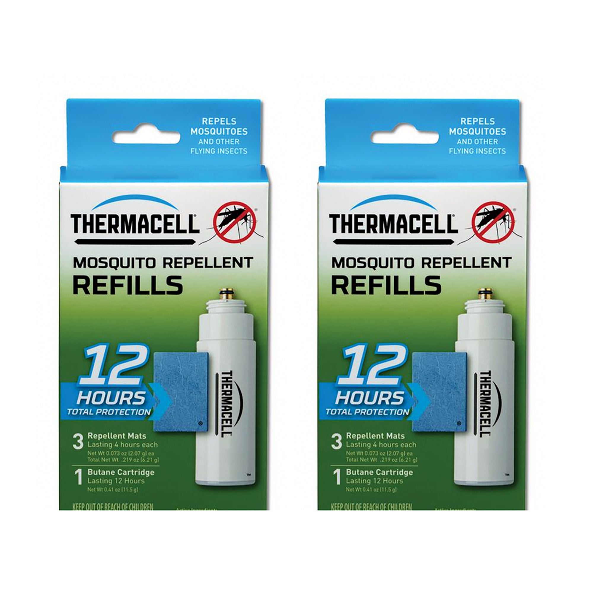 Thermacell 12-Hr Mosquito Repeller Refill w/3 Mats & 1 Cartridge (4 Pack)