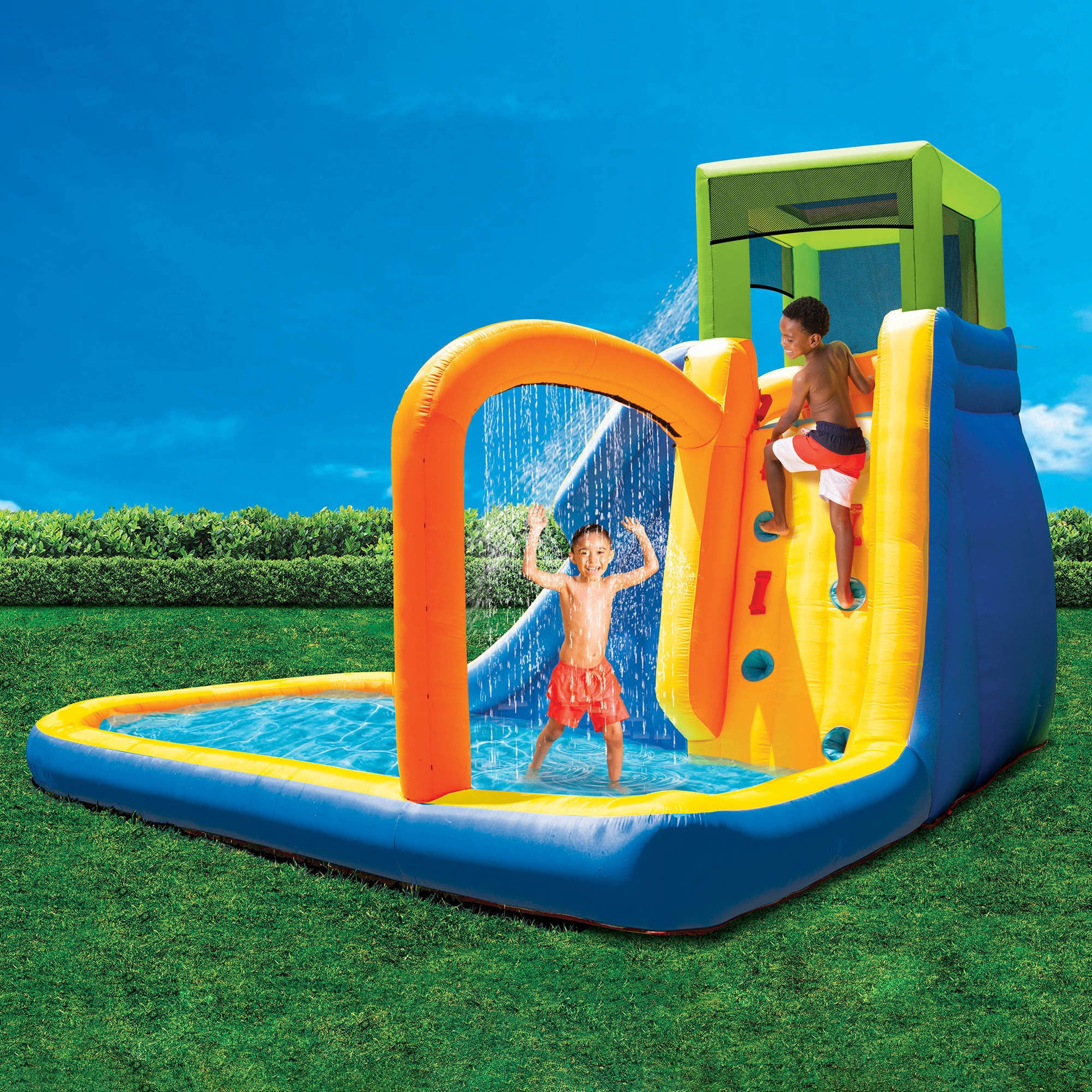Banzai Splash Falls Water Park Backyard Inflatable Waterfall Slide/Climbing Wall - VMInnovations