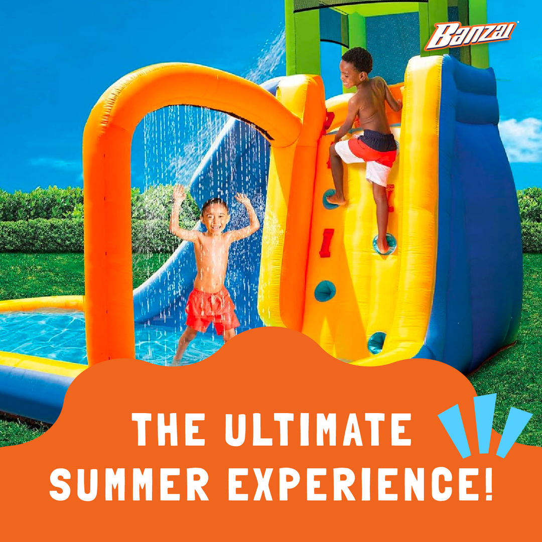 Banzai Splash Falls Water Park Backyard Inflatable Waterfall Slide/Climbing Wall - VMInnovations