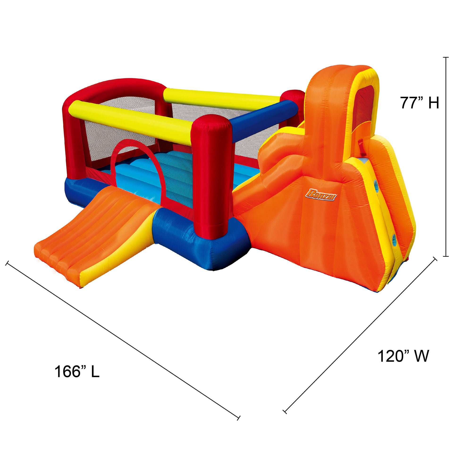 Banzai Toss Like A Boss Pong Lawn Game & Backyard Double Slide and Bounce House - VMInnovations