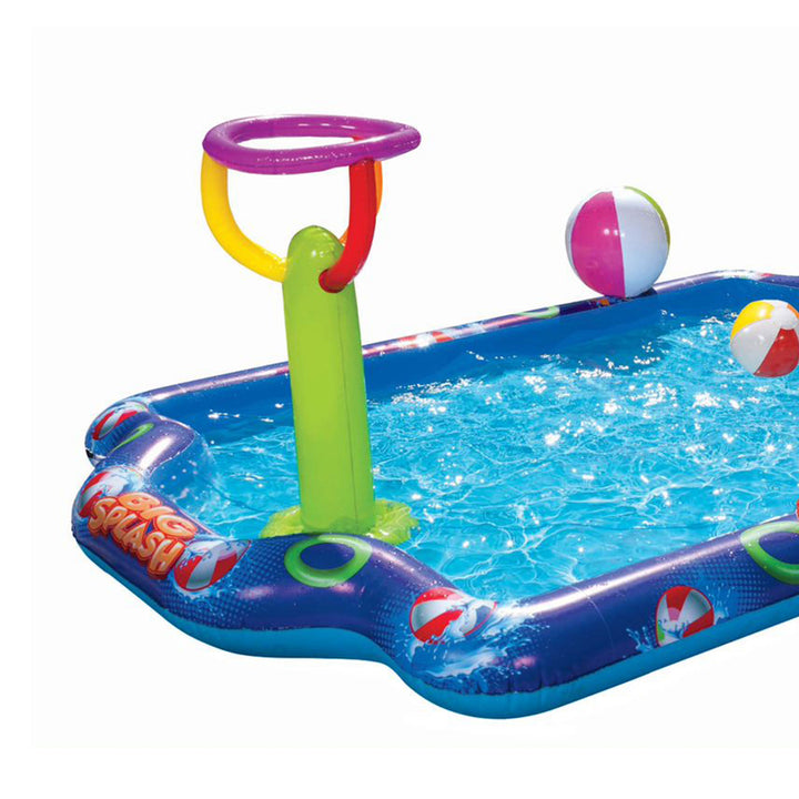Banzai Big Splash Inflatable Play Center Pool with Beach Balls and Toss Rings - VMInnovations
