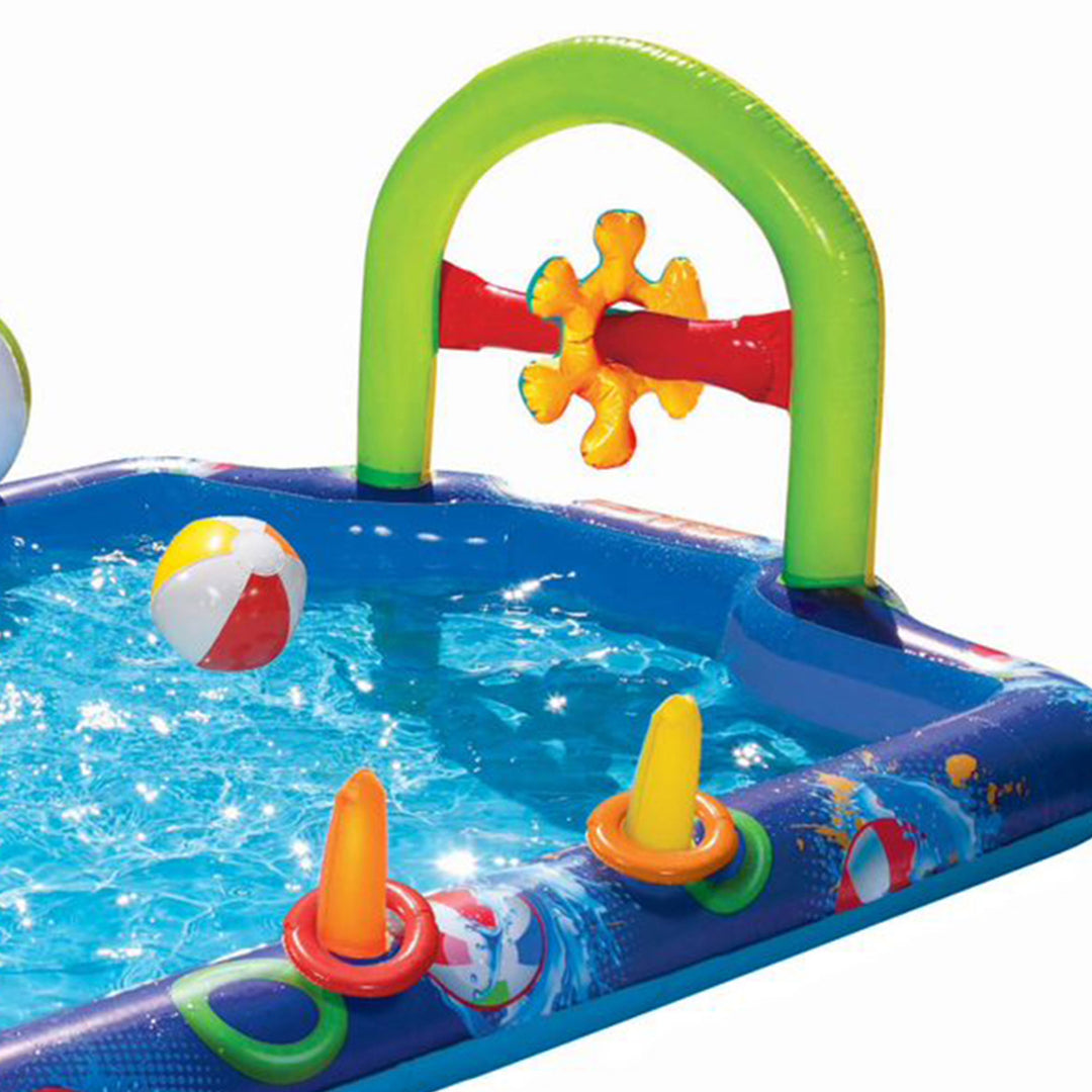 Banzai Big Splash Inflatable Play Center Pool with Beach Balls and Toss Rings - VMInnovations
