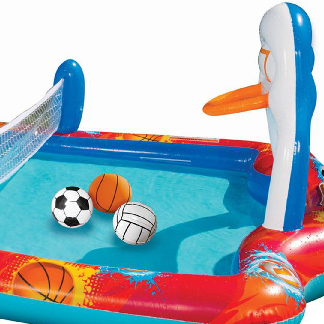 Banzai Outdoor Inflatable Sports Arena 4 In 1 Play Center Water Pool, Ages 3+ - VMInnovations