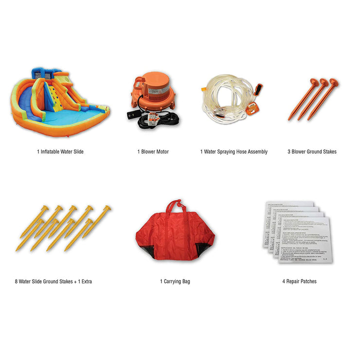 Banzai Drop Zone Outdoor Inflatable Backyard Water Splash Park Activity Center - VMInnovations