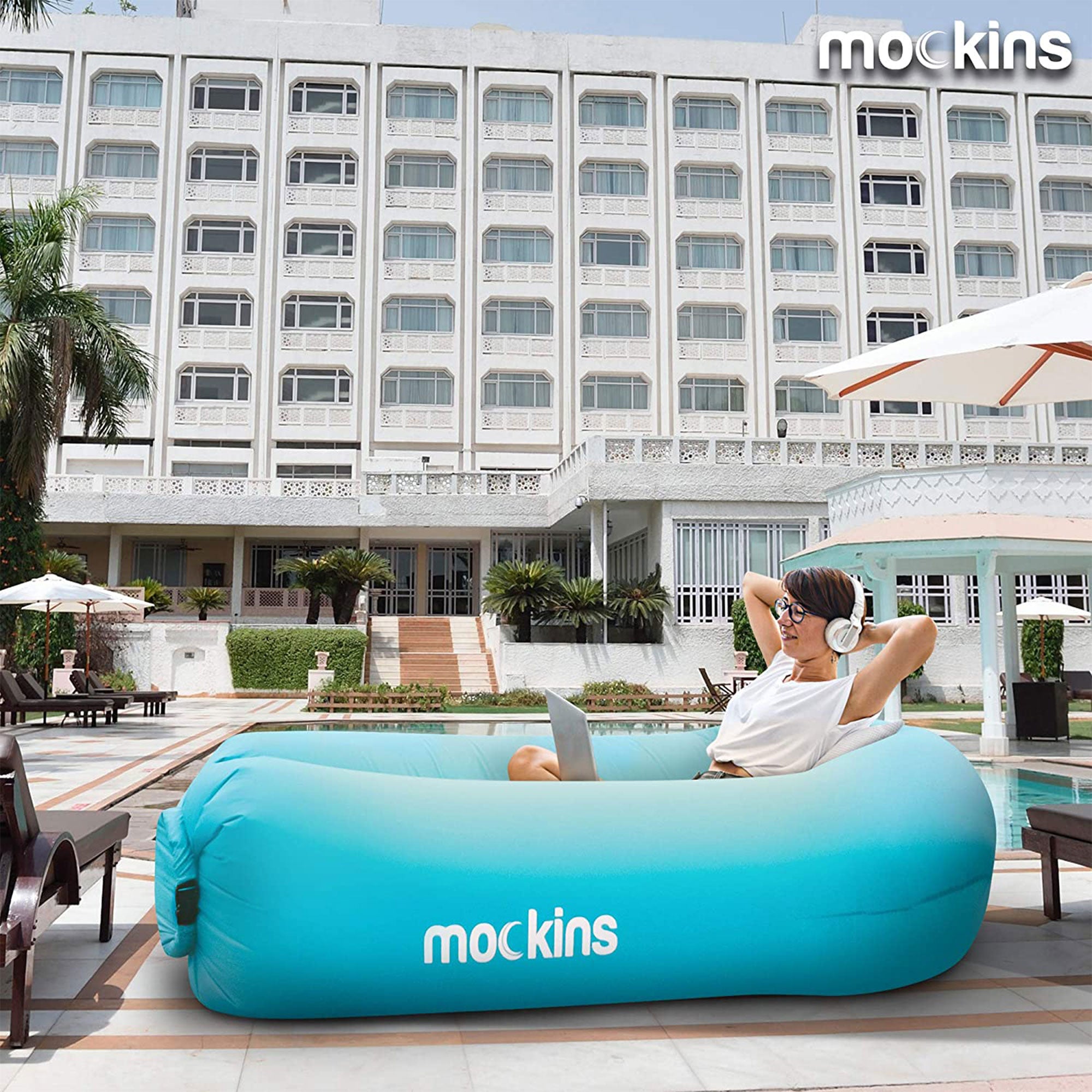 Mockins Inflatable Air Lounger for Camping, the Beach, and Picnics (Open Box) - VMInnovations