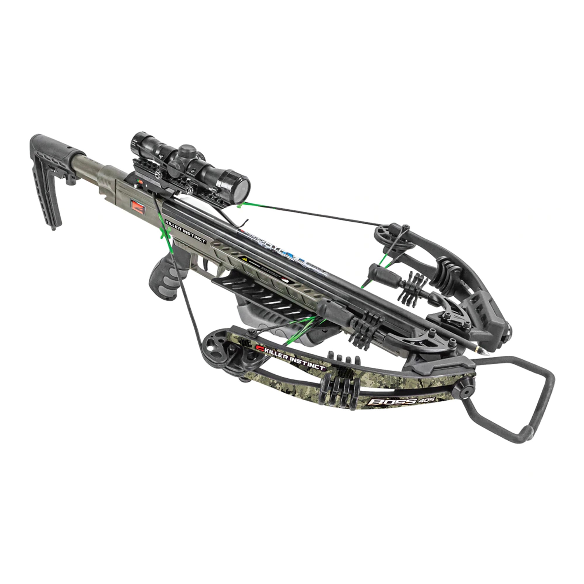 Killer Instinct Boss 405 Crossbow w/ 6 Pk Carbon Bolts, & Morrell Cube Target