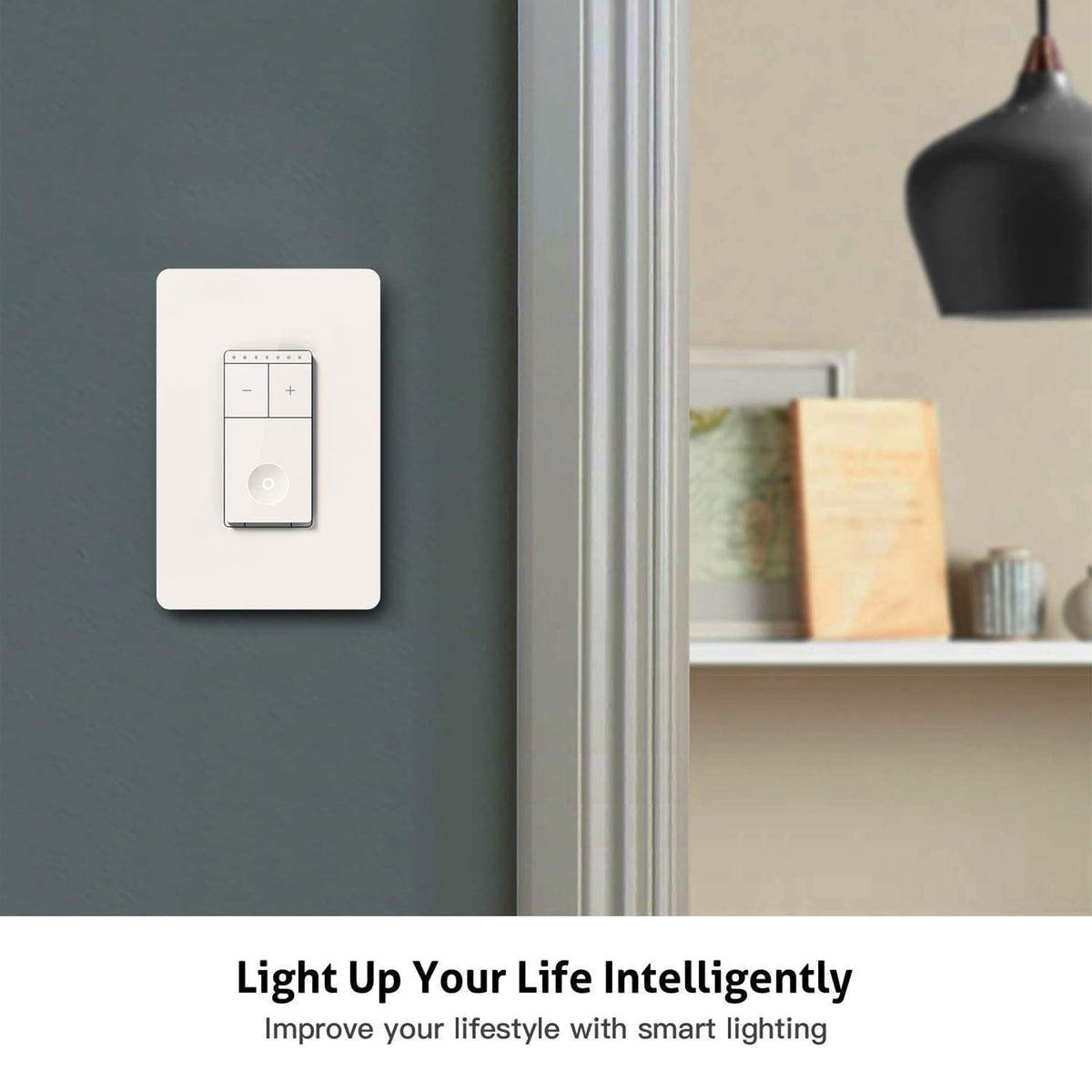 Treatlife Smart Dimmer Single Pole Wall Switch, 2.4g, 400 Watt, White, 4 Pack