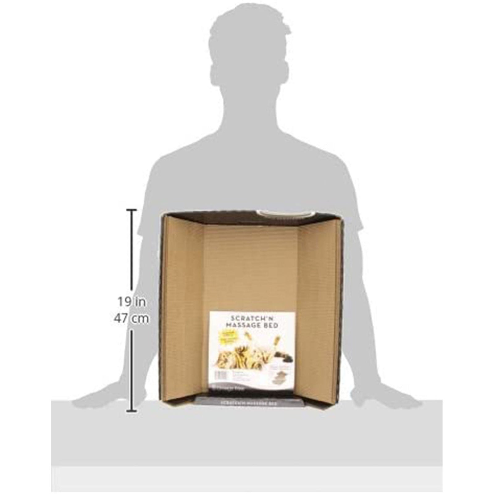 Omega Paw Cardboard Pet Ripple Board Scratch'n Massage Kitten Cat Bed, (3 Pack) - VMInnovations