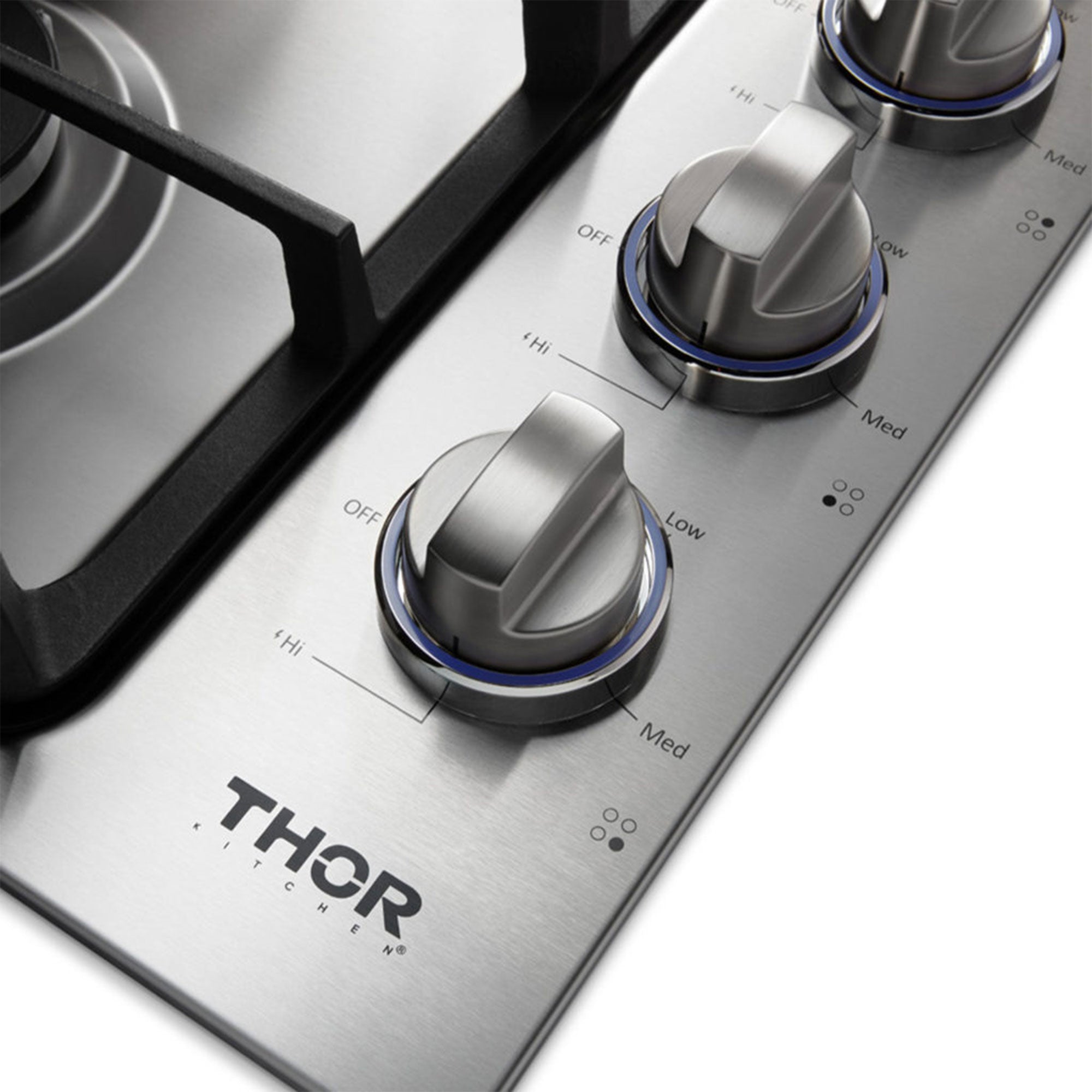 Thor Kitchen 30 Inch Professional 4 Burner Drop In Gas Cooktop, Stainless Steel