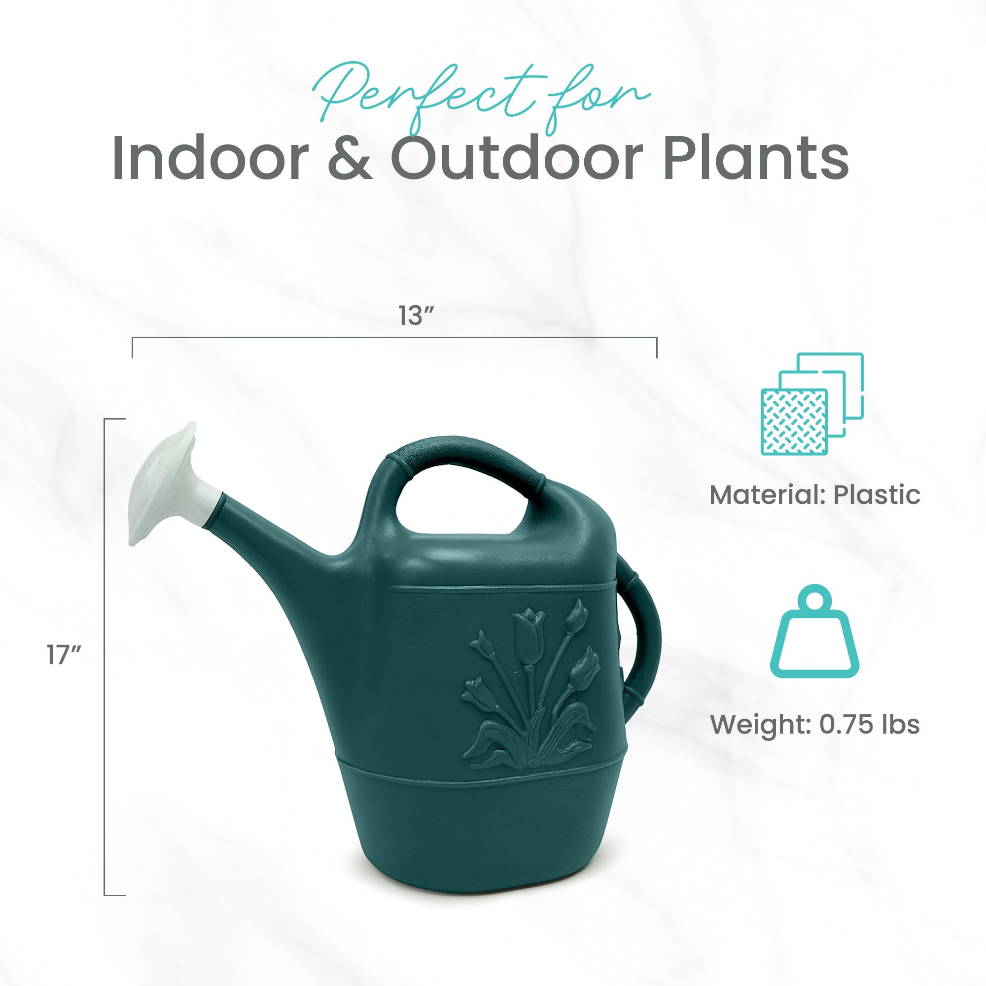 Union Products Indoor Outdoor 2gal Plastic Plant Watering Can, (Open Box) - VMInnovations