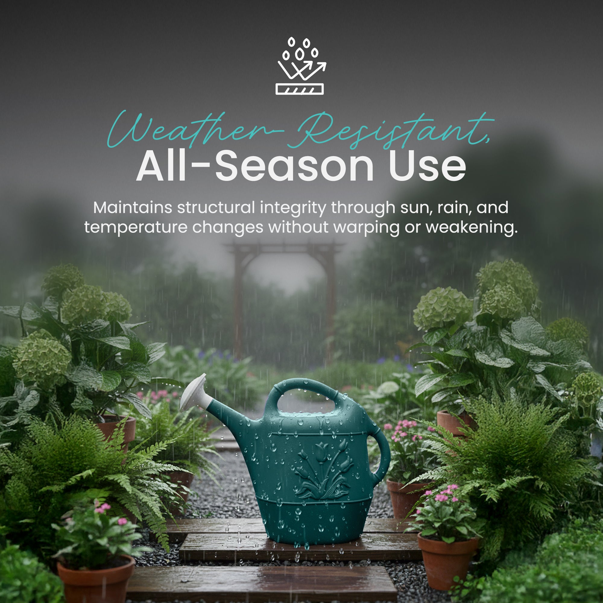 Union Products Indoor Outdoor 2gal Plastic Plant Watering Can, (Open Box) - VMInnovations