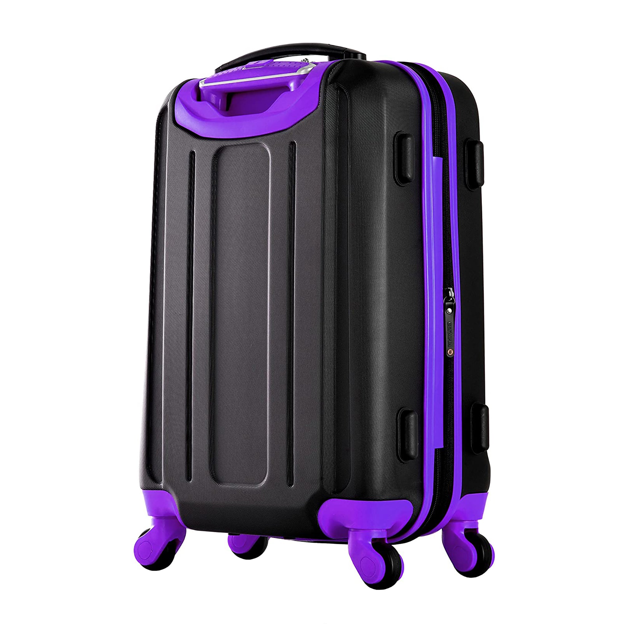Olympia Apache II Hardcase 4 Wheel Spinner Luggage Suitcase 3 Piece Set, Purple - VMInnovations