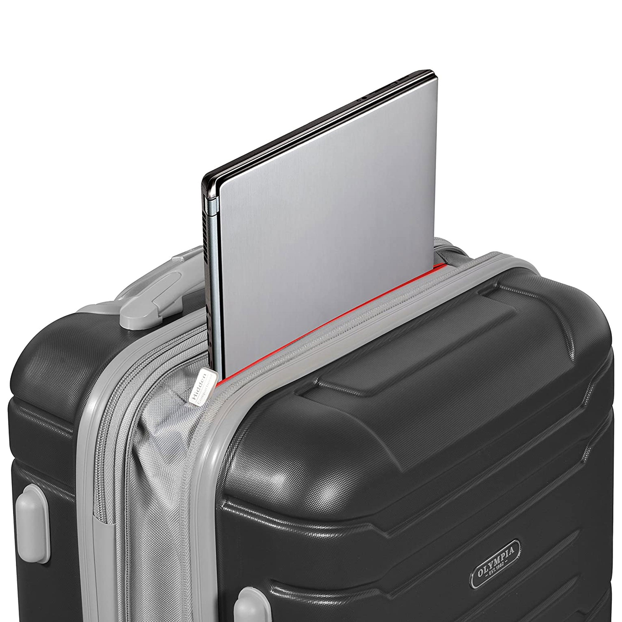 Denmark 21" Expandable Carry On Spinner Luggage, Black (Open Box) - VMInnovations