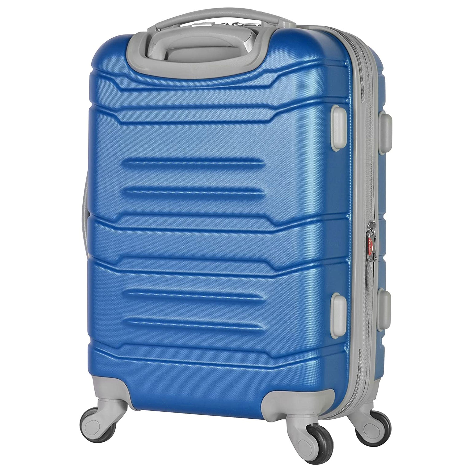 Olympia Denmark 21" Expandable Carry On 4 Wheel Luggage Suitcase, Navy(Open Box)