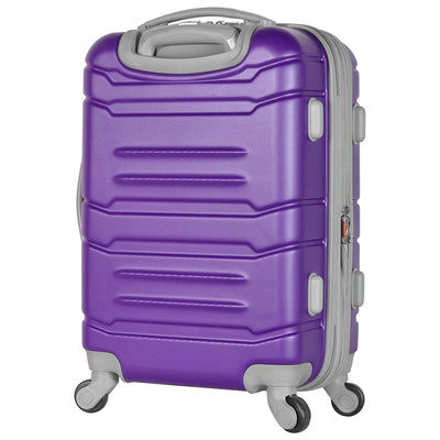 Olympia Denmark 21" Carry On 4 Wheel Spinner Luggage Suitcase, Purple (Open Box)