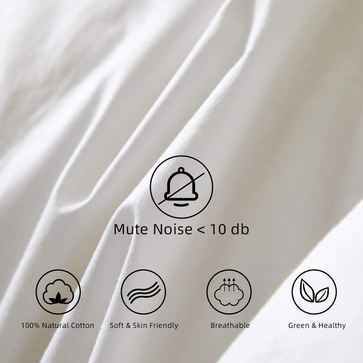 Royoliving Premium Heavyweight Cotton White Down Winter Comforter, White, Queen