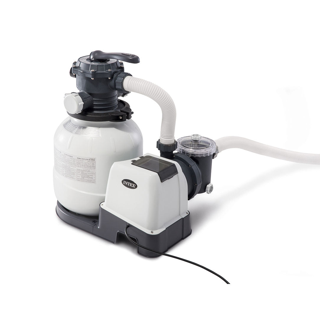 Intex Above Ground Pool with Pump & Ladder Bundle w/ Pool Care Chlorine Tablets - VMInnovations