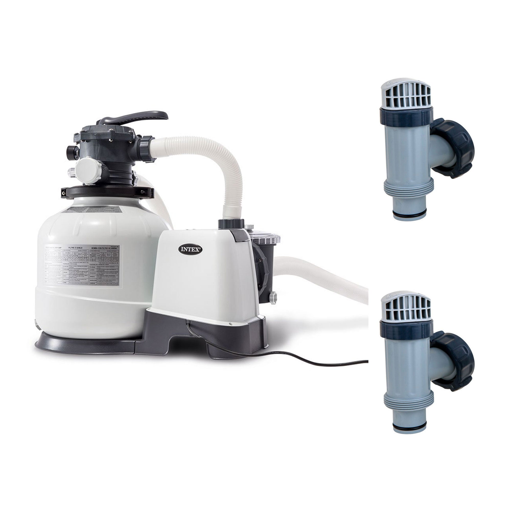 Intex 2800 GPH Above Ground Pool Sand Filter Pump w/ Plunger Valves Parts (Pair) - VMInnovations
