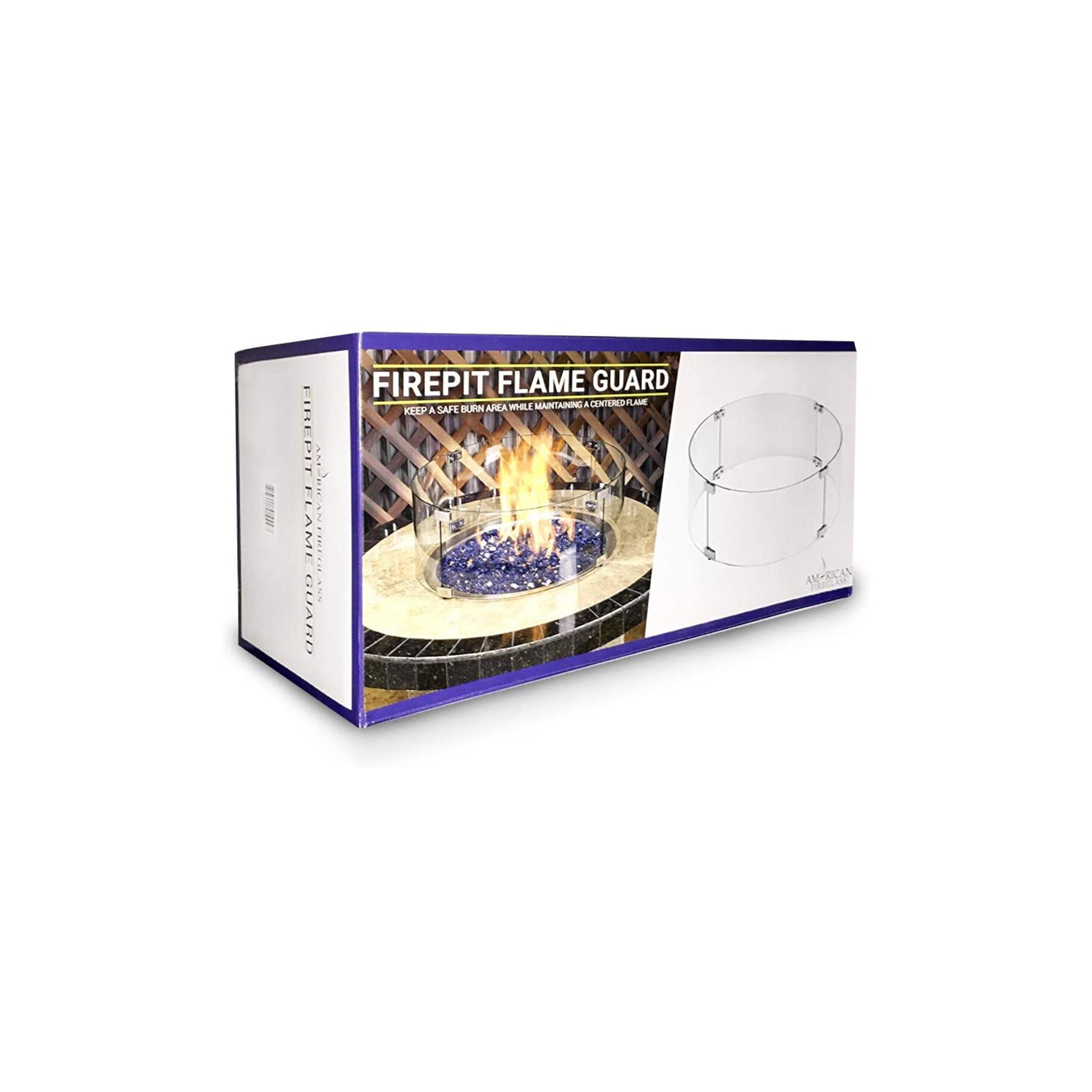 American Fire Glass 19" Diam. Fire Table Wind Guard Flame Shield (For Parts) - VMInnovations