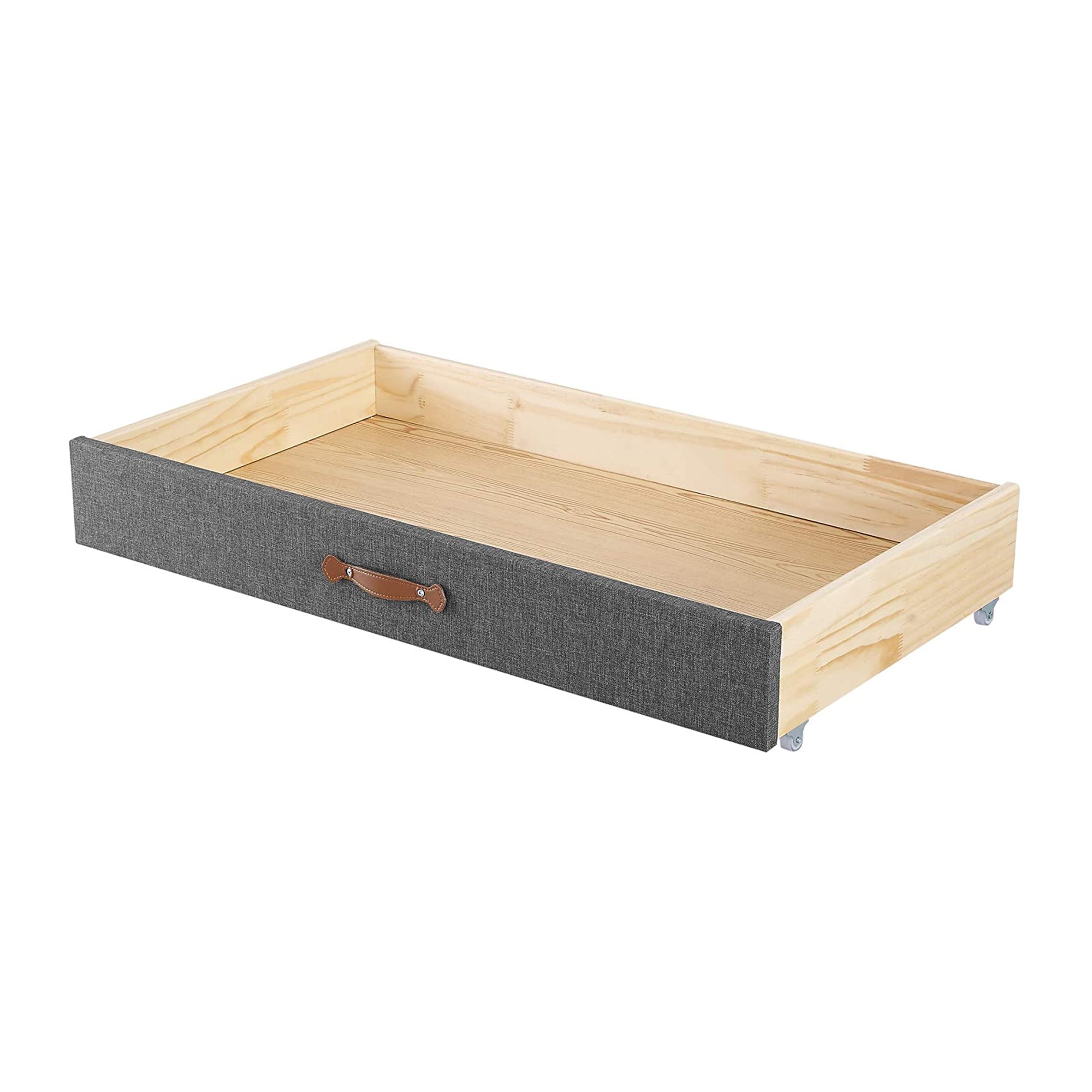 MUSEHOMEINC Upholstered Wooden Under Bed Storage for King/Queen Beds (Open Box) - VMInnovations