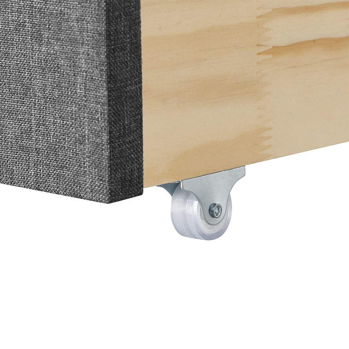 MUSEHOMEINC Upholstered Wooden Under Bed Storage Drawer for King or Queen Beds - VMInnovations
