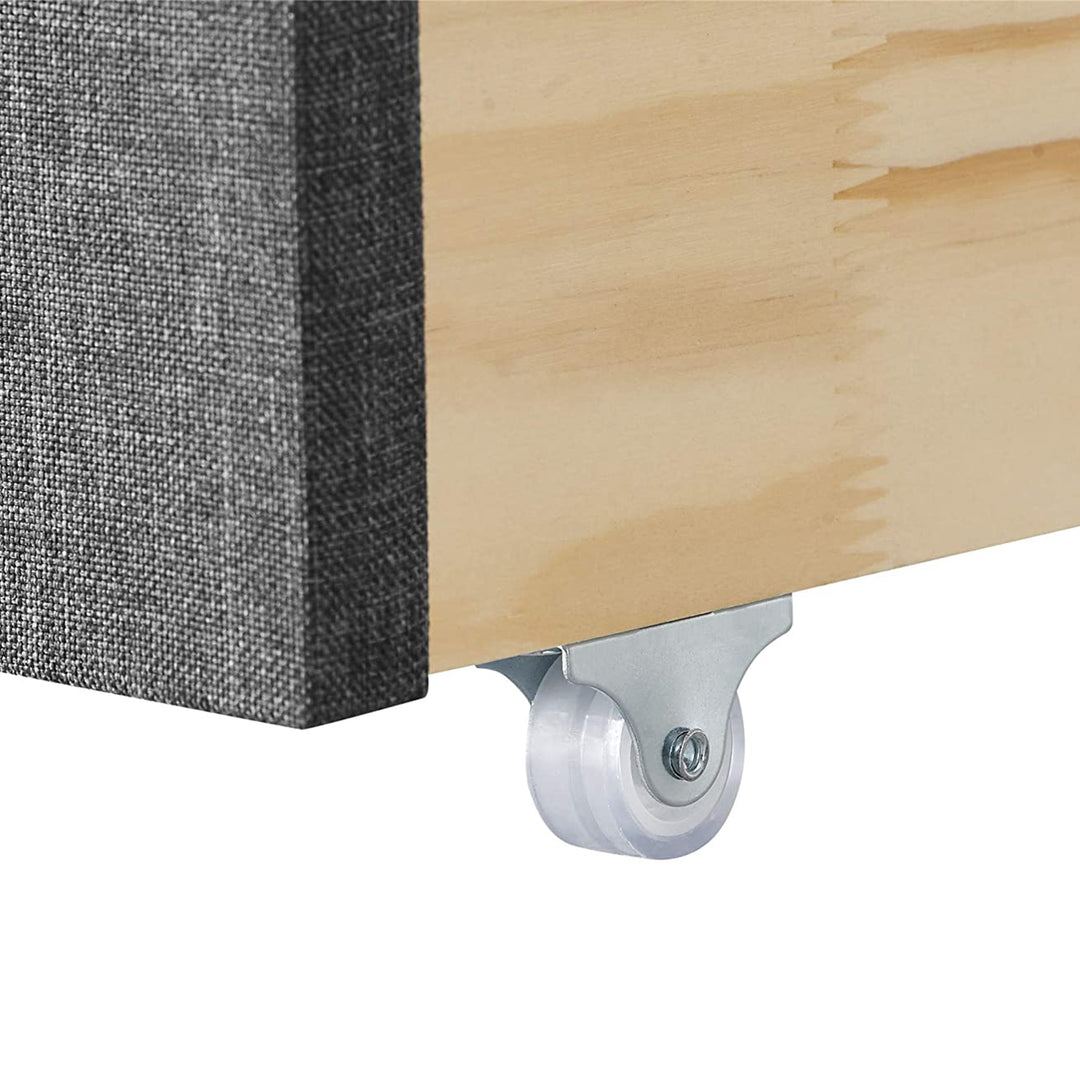 MUSEHOMEINC BD1002NS Upholstered Underbed Storage Trundle Organizer, Full/Twin - VMInnovations