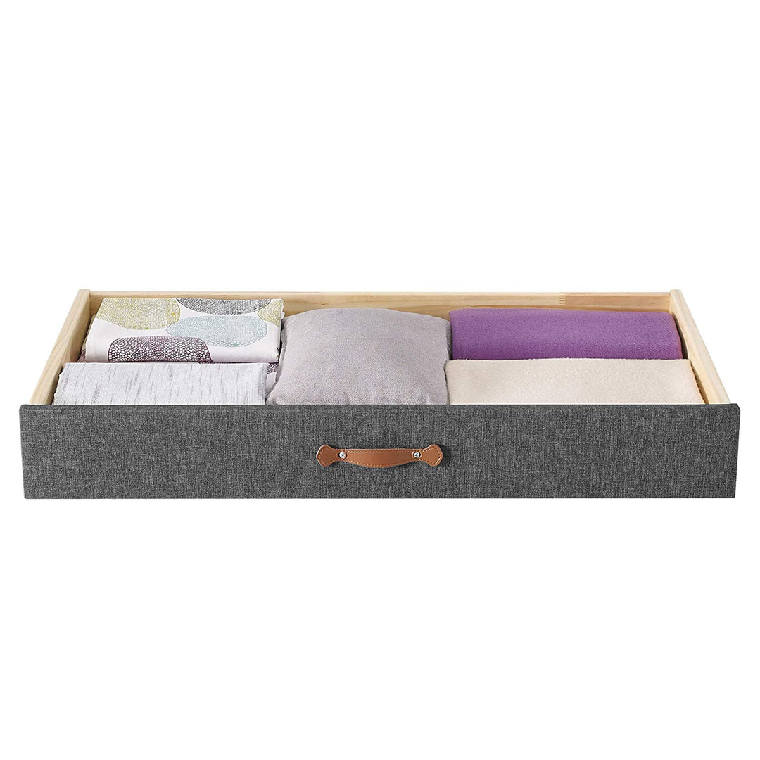 MUSEHOMEINC BD1002NS Upholstered Underbed Storage Trundle Organizer, Full/Twin - VMInnovations