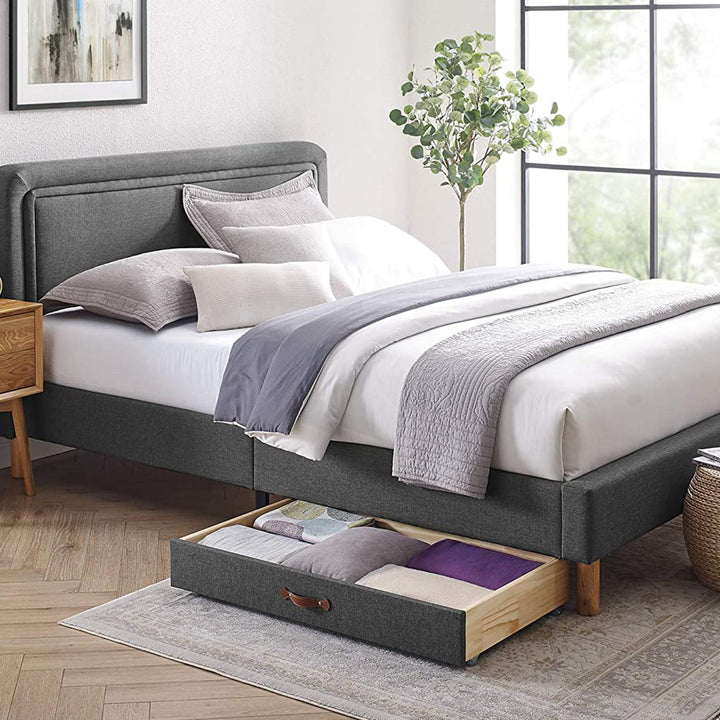 MUSEHOMEINC BD1002NS Upholstered Underbed Storage Trundle Organizer, Full/Twin - VMInnovations