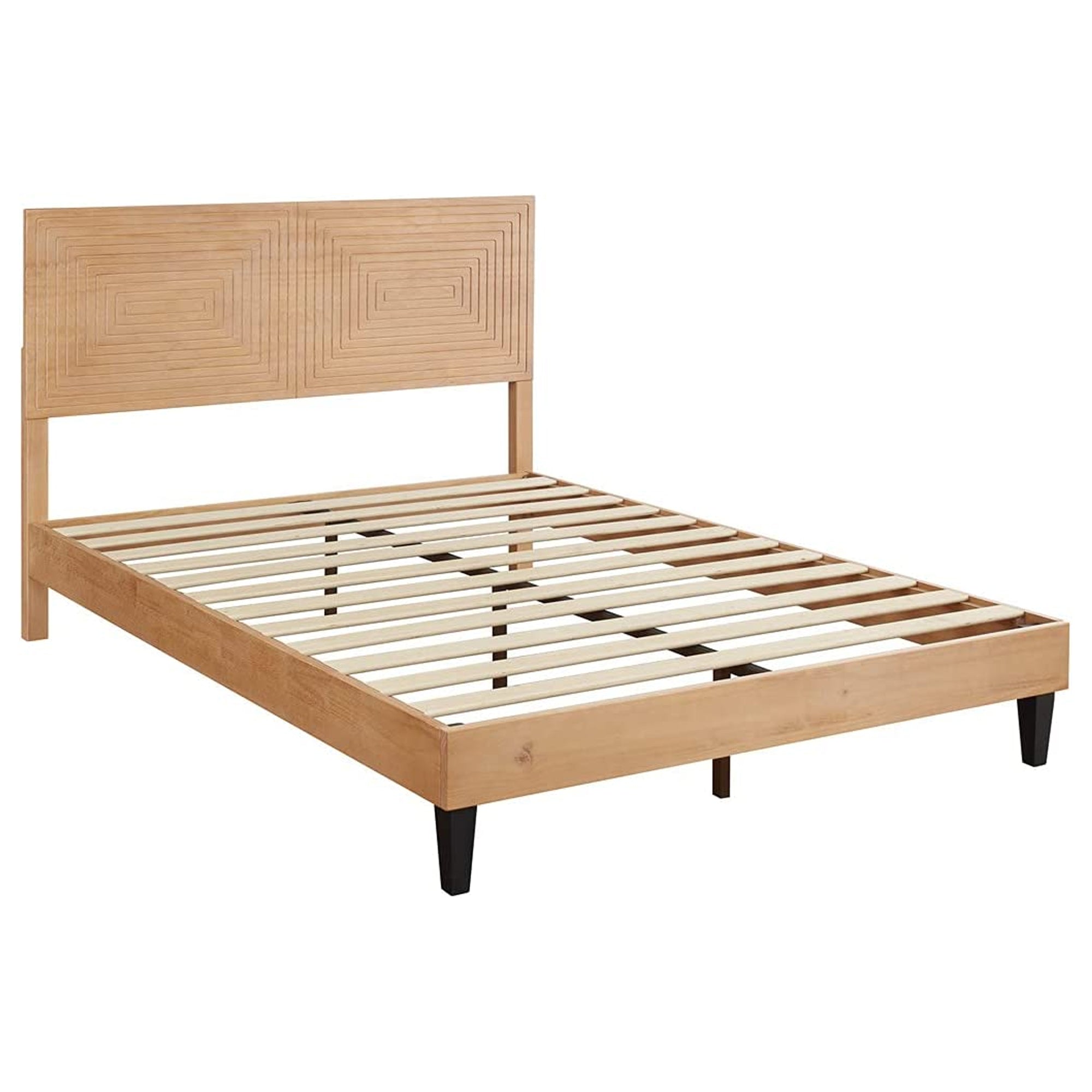 MUSEHOMEINC Solid Pine Wood Mid Century Platform Rustic Bed Frame, Full (Used)