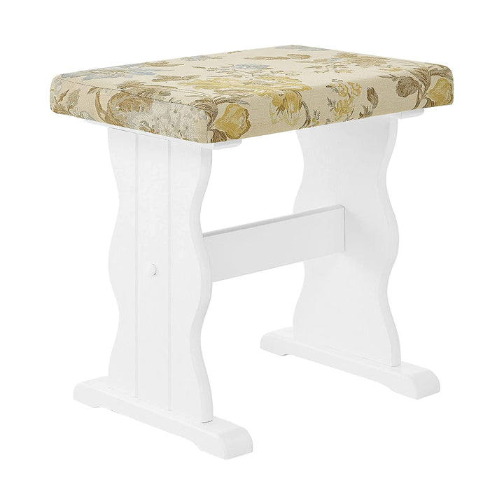 MUSEHOMEINC Traditional 3 Piece Solid Wood Nook Dining Table Set w/ Bench, White - VMInnovations