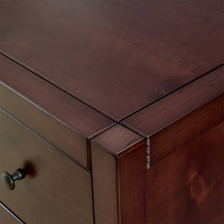 MUSEHOMEINC Rustic Solid Wood 3 Drawer Storage Dresser Nightstand, Espresso - VMInnovations