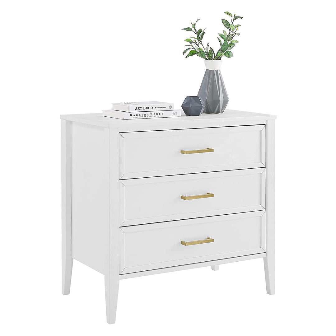MUSEHOMEINC Solid Wooden Mid Century Design 3 Drawer Dresser Chest of Drawers - VMInnovations