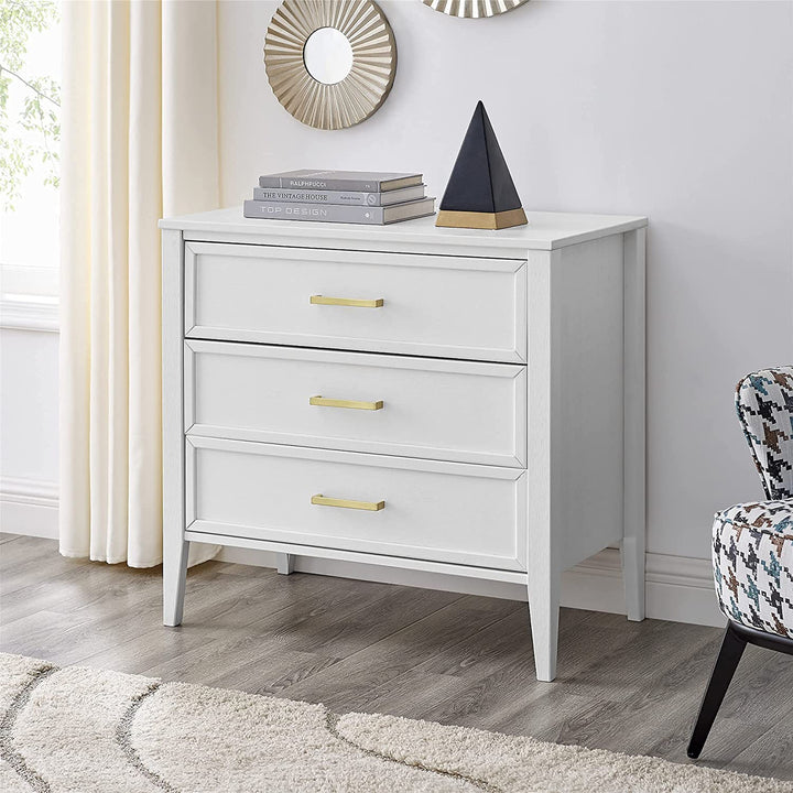 MUSEHOMEINC Solid Wooden Mid Century Design 3 Drawer Dresser Chest of Drawers - VMInnovations