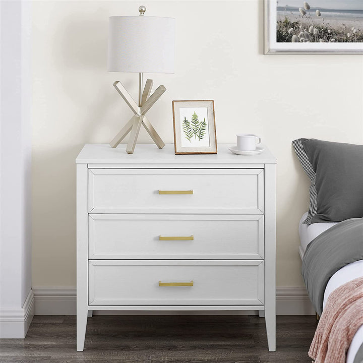 MUSEHOMEINC Solid Wooden Mid Century Design 3 Drawer Dresser Chest of Drawers - VMInnovations
